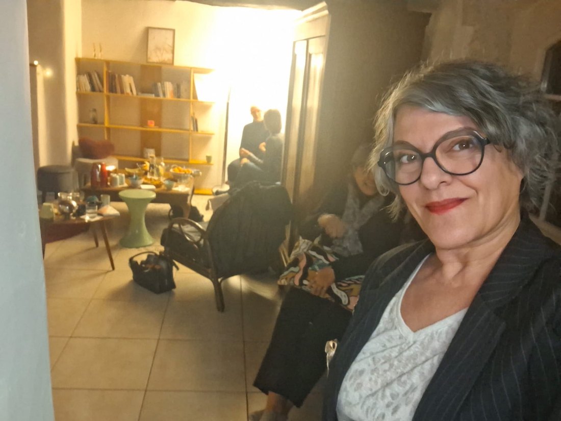 Marie-Lou Clan de Pommayrac au gîte, lors d'une rencontre